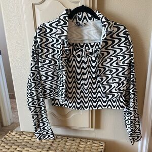 H&M Monochrome Swirl Pattern Jacket & skirt